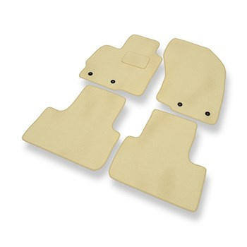 Tapis de Sol Velours adapté pour Citroen C4 Aircross SUV (2012-2017) - Premium tapis de voiture - beige