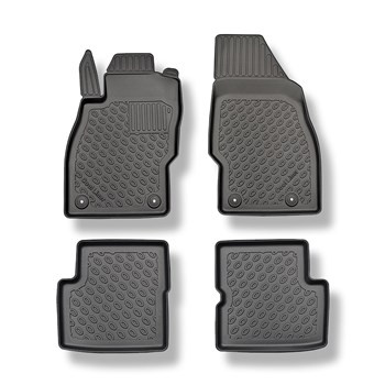 Tapis de sol en TPE adapté pour Opel Corsa E V Hayon (12.2014-05.2019) - tapis de voiture - noir