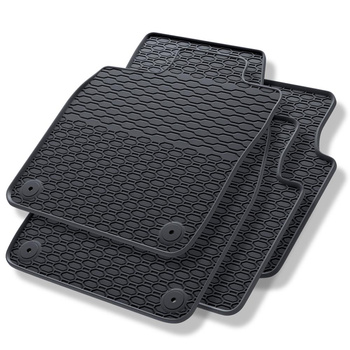 Tapis de sol en caoutchouc adapté pour Audi Q4 e-tron (2021-....) - tapis de voiture - noir