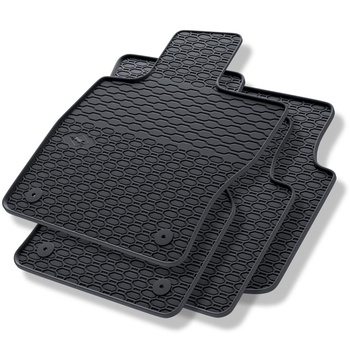Tapis de sol en caoutchouc adapté pour Skoda Superb III Break, Liftback (2015-2023) - tapis de voiture - noir - 4 pcs.