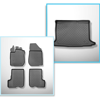 Kit tapis de coffre et tapis de voiture TPE pour: Dacia Sandero II Stepway Crossover (12.2012-12.2020)