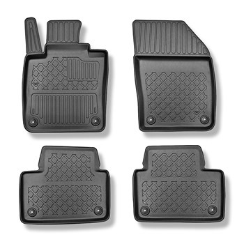 Tapis de sol en TPE adapté pour Volvo V60 II Break (07.2018-....) - également Cross Country - tapis de voiture - noir