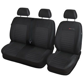 Housses de siège sur mesure adaptées pour Volkswagen Transporter T6 Van (2015-2019) seulement les sièges avant - housse siege voiture - couverture siege - E4