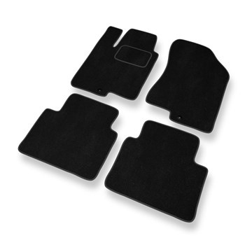 Tapis de Sol Velours adapté pour Kia Magentis II Berline (2005-2010) - Premium tapis de voiture - noir
