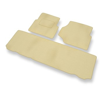 Tapis de Sol Velours adapté pour Land Rover Defender II (1990-2007) - Premium tapis de voiture - beige