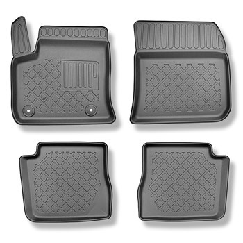 Tapis de sol en TPE adapté pour Peugeot e-2008 SUV (08.2020-....) - tapis de voiture - noir