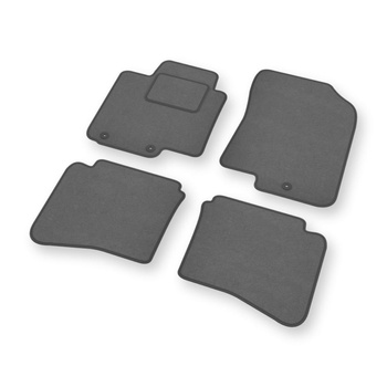 Tapis de Sol Velours adapté pour Hyundai i20 II Hayon, Active, Coupé (2014-2020) - Premium tapis de voiture - gris
