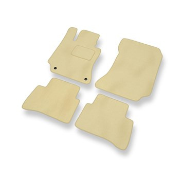 Tapis de Sol Velours adapté pour Mercedes-Benz Classe E W212 Break, Berline (2009-2016) - Premium tapis de voiture - beige