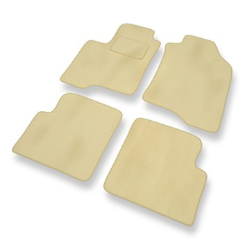 Tapis de Sol Velours adapté pour Fiat Panda III (2012-....) - Premium tapis de voiture - beige