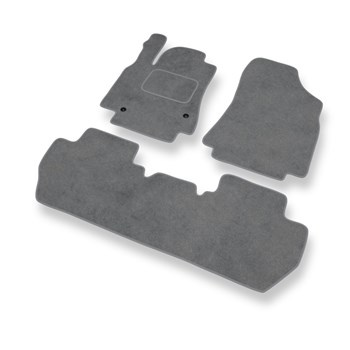 Tapis de Sol Velours adapté pour Citroen Berlingo II Van (2008-2018) - Premium tapis de voiture - gris