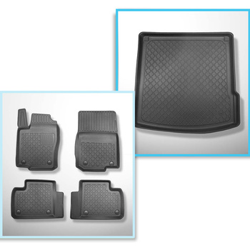 Kit tapis de coffre et tapis de voiture TPE pour: Mercedes-Benz GLE W166 Coupé (08.2015-10.2019)