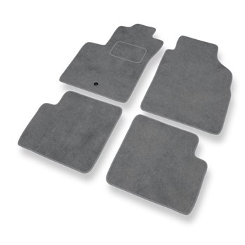 Tapis de Sol Velours adapté pour Fiat 500 Hayon (2007-2012) - Premium tapis de voiture - gris