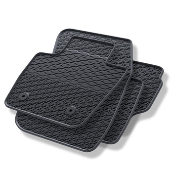 Tapis de sol en caoutchouc adapté pour Ford Mondeo V Hayon, Break, Berline (2014-2021) - tapis de voiture - noir - 4 pcs.