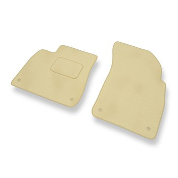 Tapis de Sol Velours adapté pour Audi Q7 II SUV (2015-....) - Premium tapis de voiture - beige