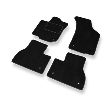 Tapis de Sol Velours adapté pour Volkswagen Phaeton Berline (2002-2016) version longue - Premium tapis de voiture - noir