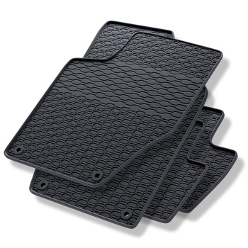 Tapis de sol en caoutchouc adapté pour Peugeot 308 I (2007-2015) - tapis de voiture - noir