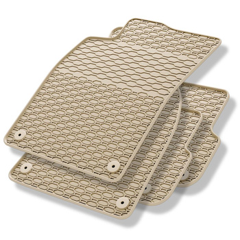 Tapis de sol en caoutchouc adapté pour Audi A6 C6 (2004-2011) - tapis de voiture - beige