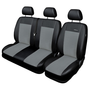 Housses de siège sur mesure adaptées pour Ford Transit Custom Bus (2014-....) 9-personas - housse siege voiture - couverture siege - gris