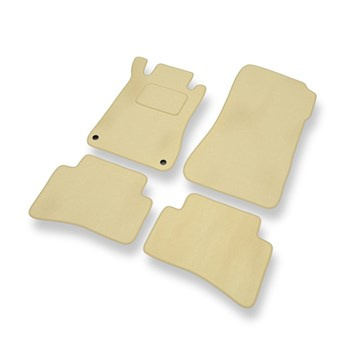 Tapis de Sol Velours adapté pour Mercedes-Benz Classe C W203 Break, Berline (2000-2007) - Premium tapis de voiture - beige