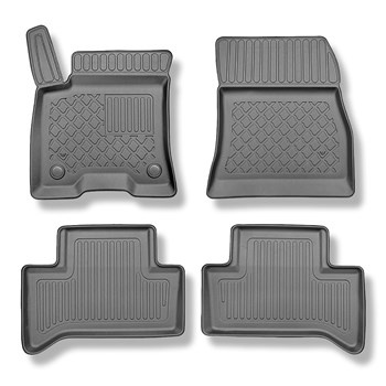 Tapis de sol en TPE adapté pour Mercedes-Benz EQA H243 SUV (03.2021-....) - tapis de voiture - noir