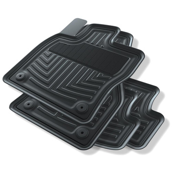 Tapis de sol en caoutchouc adapté pour Audi A3 8Y Sportback (2020-....) - tapis de voiture - noir - 4 pcs.