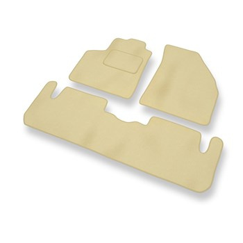 Tapis de Sol Velours adapté pour Chevrolet Rezzo (2004-2008) - Premium tapis de voiture - beige