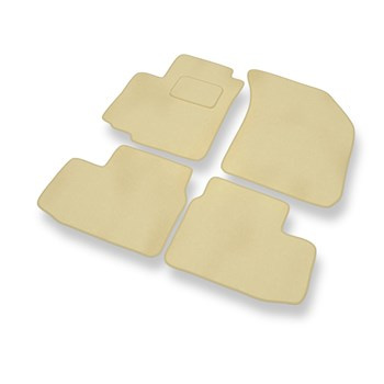 Tapis de Sol Velours adapté pour Opel Agila B (2008-2014) - Premium tapis de voiture - beige