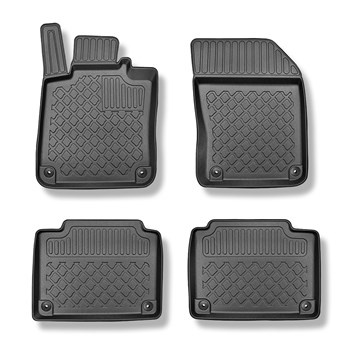 Tapis de sol en TPE adapté pour Volvo V90 Break (09.2016-....) - également Cross Country - tapis de voiture - noir