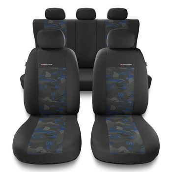 Housses de siège adaptées pour Dacia Dokker (2012-2019) - housse siege voiture universelles - couverture siege - UNE-BL
