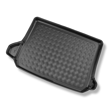 Tapis de coffre adapté pour Audi Q2 GA SUV (10.2016-....) - bac de coffre - protection de coffre voiture - sur le plancher amovible du coffre en la position haute (seuil de chargement plat); cavités amovibles
