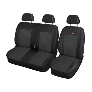 Housses de siège sur mesure adaptées pour Citroen Berlingo II Van (2008-2018) seulement les sièges avant - banquette et banc - housse siege voiture - couverture siege - E1