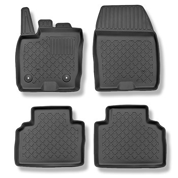 Tapis de sol en TPE adapté pour Ford Tourneo Courier Van (06.2014-....) - 5 sièges - tapis de voiture - noir