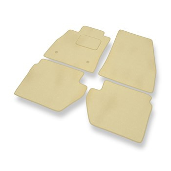 Tapis de Sol Velours adapté pour Ford KA+ (2016-2021) - Premium tapis de voiture - beige