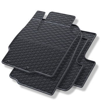 Tapis de sol en caoutchouc adapté pour Citroen C4 Aircross SUV (2012-2014) - tapis de voiture - noir - 4 pcs.