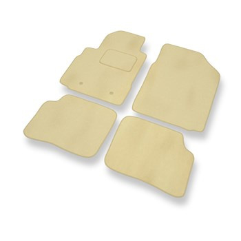 Tapis de Sol Velours adapté pour Toyota Yaris I (5 portes) (1999-2005) - Premium tapis de voiture - beige