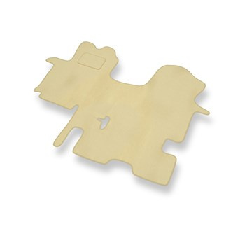 Tapis de Sol Velours adapté pour Renault Trafic II Van (2001-2014) 3 places - Premium tapis de voiture - beige