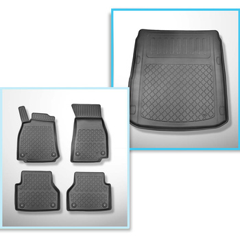 Kit tapis de coffre et tapis de voiture TPE pour: Audi A7 C8 Sportback (02.2018-....)