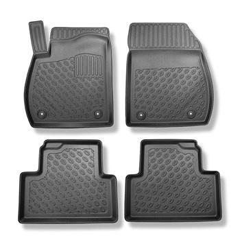 Tapis de sol en TPE adapté pour Opel Zafira C Monospace (12.2015-10.2022) - 5 ou 7 sièges; sans la troisième rangée de sièges - tapis de voiture - noir