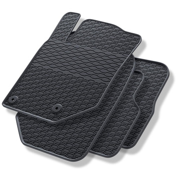 Tapis de sol en caoutchouc adapté pour Peugeot 2008 II SUV (2019-....) - tapis de voiture - noir - 4 pcs.