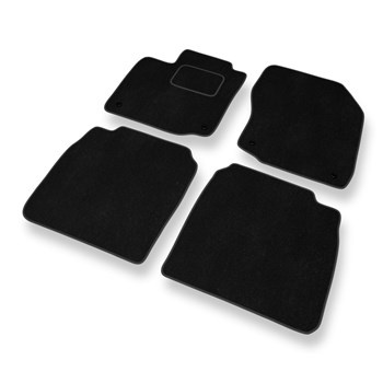Tapis de Sol Velours adapté pour Honda Civic IX Coupé, Hayon, Berline, Tourer (2012-2017) 3 portes, 5 portes - Premium tapis de voiture - noir
