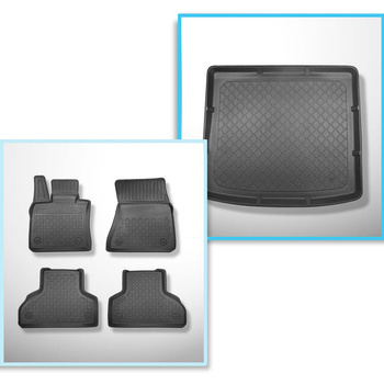 Kit tapis de coffre et tapis de voiture TPE pour: BMW X6 E70 SAC (11.2014-10.2019) - sin la tercera fila