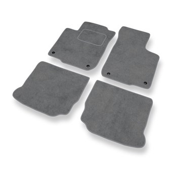 Tapis de Sol Velours adapté pour Volkswagen Golf IV Hayon, Cabriolet, SW (1997-2006) - Premium tapis de voiture - gris