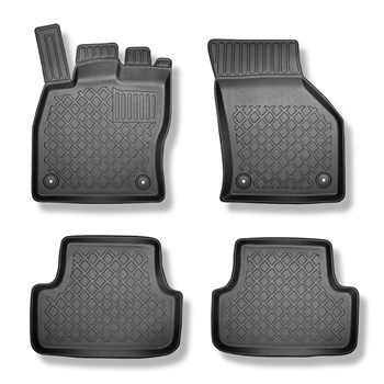Tapis de sol en TPE adapté pour Seat Leon III Hayon (12.2015-10.2022) - tapis de voiture - noir
