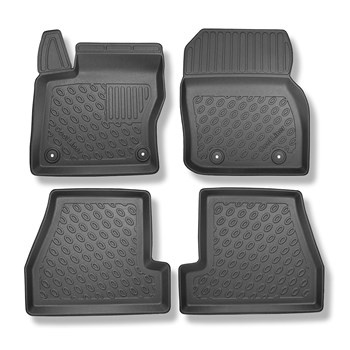 Tapis de sol en TPE adapté pour Ford Focus III Berline (05.2011-08.2018) - tapis de voiture - noir