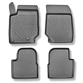 Tapis de sol en TPE adapté pour Peugeot 2008 II SUV (01.2020-....) - pas pour la version électrique - tapis de voiture - noir