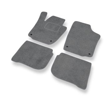 Tapis de Sol Velours adapté pour Seat Toledo IV Liftback (2012-2018) - Premium tapis de voiture - gris