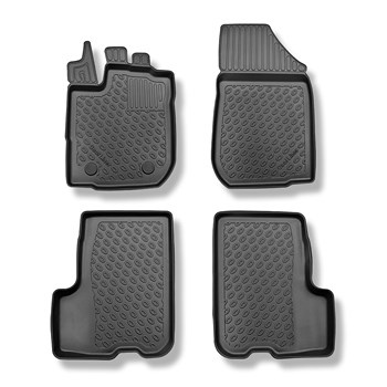 Tapis de sol en TPE adapté pour Dacia Logan II Berline (12.2015-10.2022) - tapis de voiture - noir