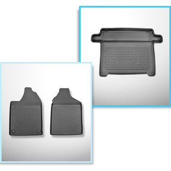 Kit tapis de coffre et tapis de voiture TPE pour: Aixam Coupe electric Coupé (02.2017-....)