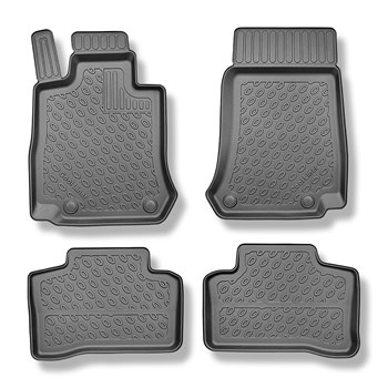 Tapis de sol en TPE adapté pour Mercedes-Benz EQC N293 SUV (05.2019-....) - tapis de voiture - noir