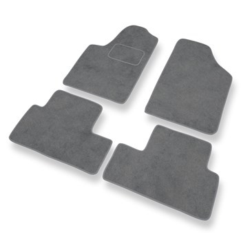Tapis de Sol Velours adapté pour Peugeot Partner I Van (1997-2010) - Premium tapis de voiture - gris